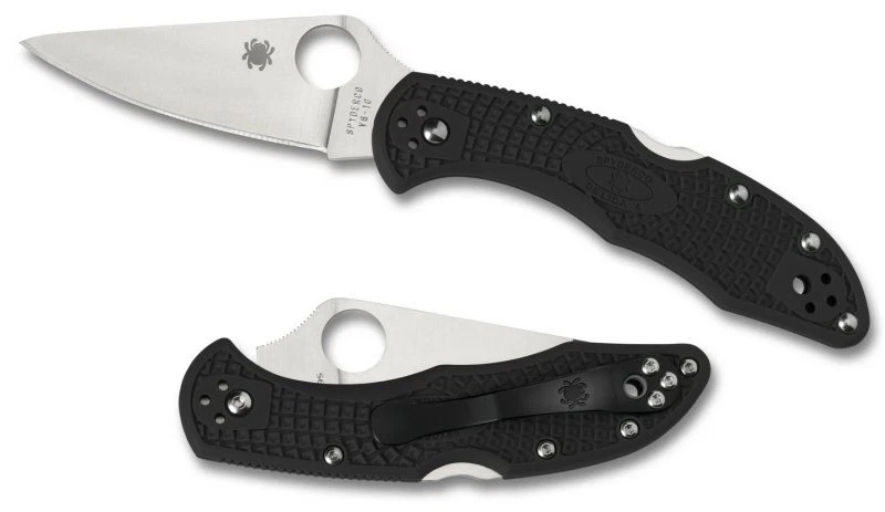 Spyderco Knives Delica 4 Lockback Black FRN VG-10 C11FPBK Stainless Pocket Knife