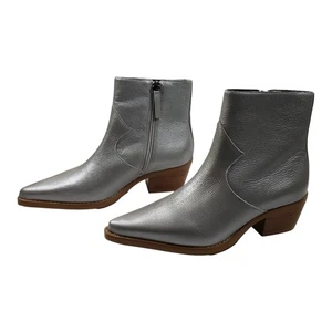 FiveSeventyFive Damen-Stiefelette silberfarben Lindee spitz zulaufend Blockabsatz Größe 6 - Bild 1 von 17