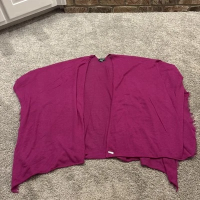 Ralph Lauren Mujeres Cárdigan Encogido de hombros Suéter Chal Capa Rosa Cachemira Lana OSFM Foto 1 de 4