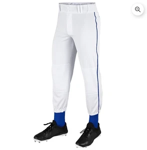 Neu mit Etikett Champro Herren weiß/royal Triple Crown klassische Baseballhose Seitenpaspel S - Bild 1 von 12