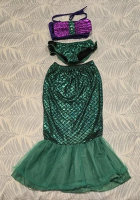 Roupa de banho verde e roxa sereia - Imagem 1 de 2