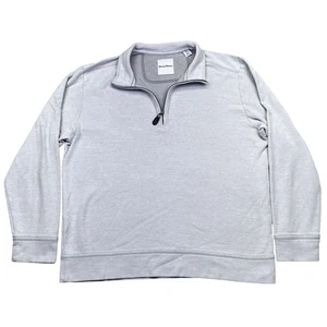 Tommy Bahama Mens Gray 1/4 Zip Long Sleeve Pullover Sweatshirt Large L Boho - Picture 1 of 9