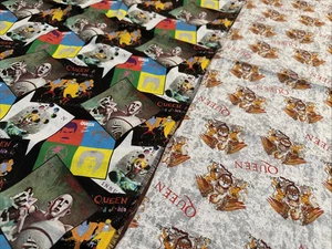 QUEEN BAND MEMORABILIA cotton fabric for Quilting or Crafting Albums Freddie - Picture 1 of 7