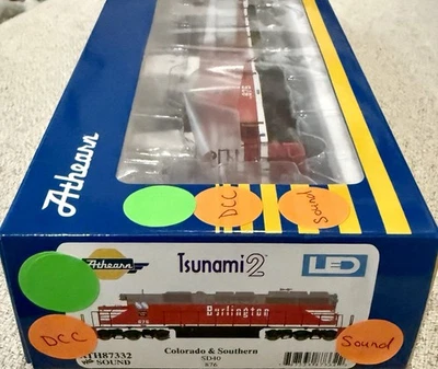 Athearn RTR HO Scale EMD SD40 Colorado & Southern #876 DCC/SOUND/LED/NIB - Image 1 of 3