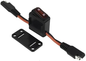 Bazooka LED Back-Lighted Inline Switch 16 Amp 12V SAE Plug for Golf Cart - Picture 1 of 1