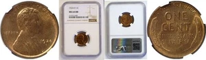 1924-D 1C Lincoln Cent NGC MS-64 RB - Picture 1 of 3