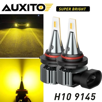 AUXITO LED H10 9145 9140 9050 9155 Light Day Time Fog Running Light Bulb Yellow - Image 1 of 4