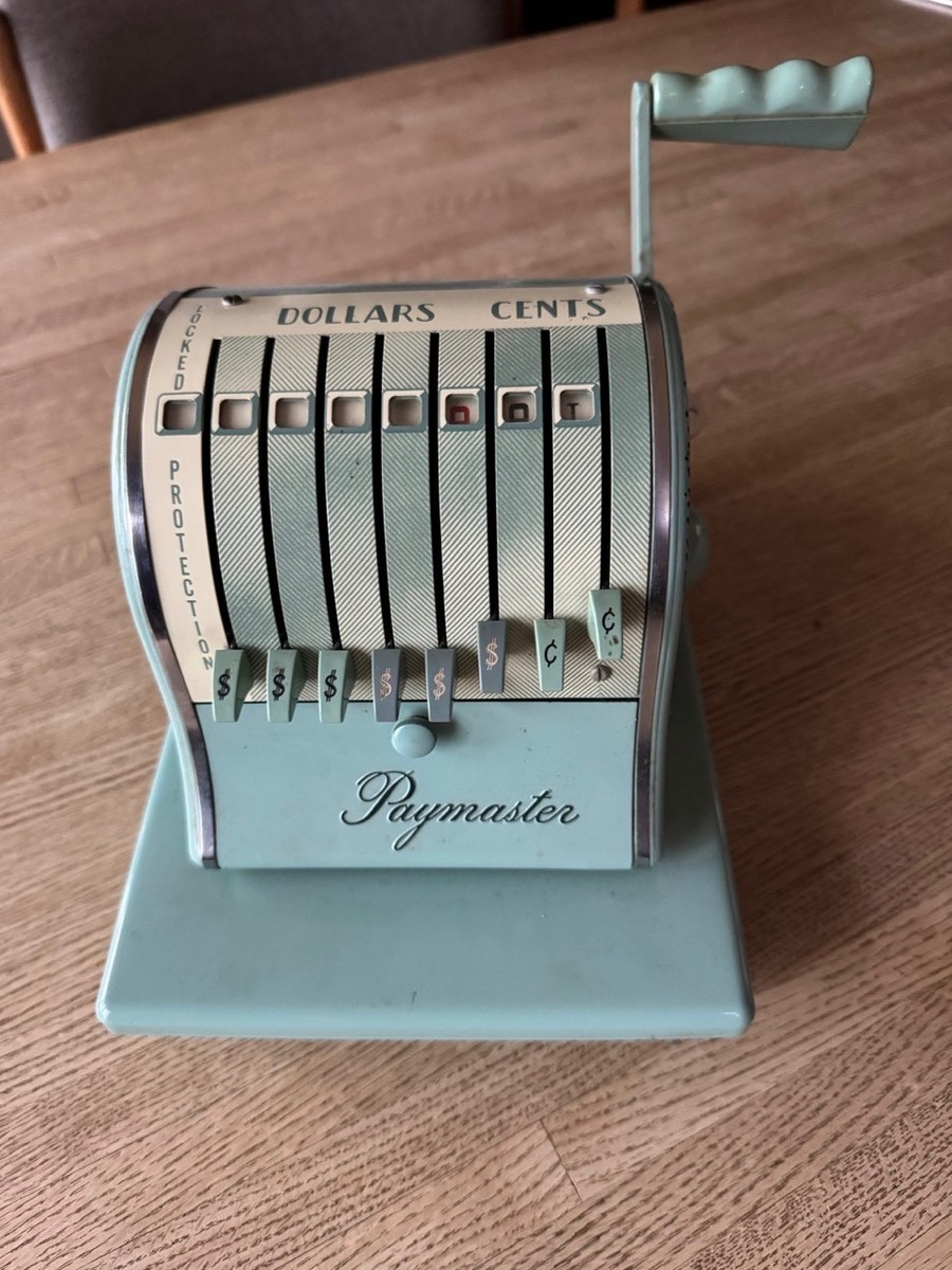 Vintage Check Writer In Antique Cash Registers & Adding