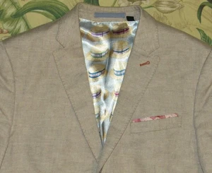 TED BAKER Blazer Jacke hellbraun Leinen Baumwolle 2 - Bild 1 von 5