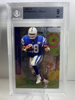 1994 SP - Marshall Faulk foil #3 Rookie (RC) BGS Mint 9  - Image 1 of 2
