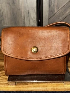 USA VINTAGE COACH CHRISTIE CROSSBODY SHOULDER BROWN LEATHER Cognac 9892 - Picture 1 of 11