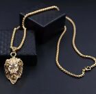 Lion Head Hip Hop Gold Necklace