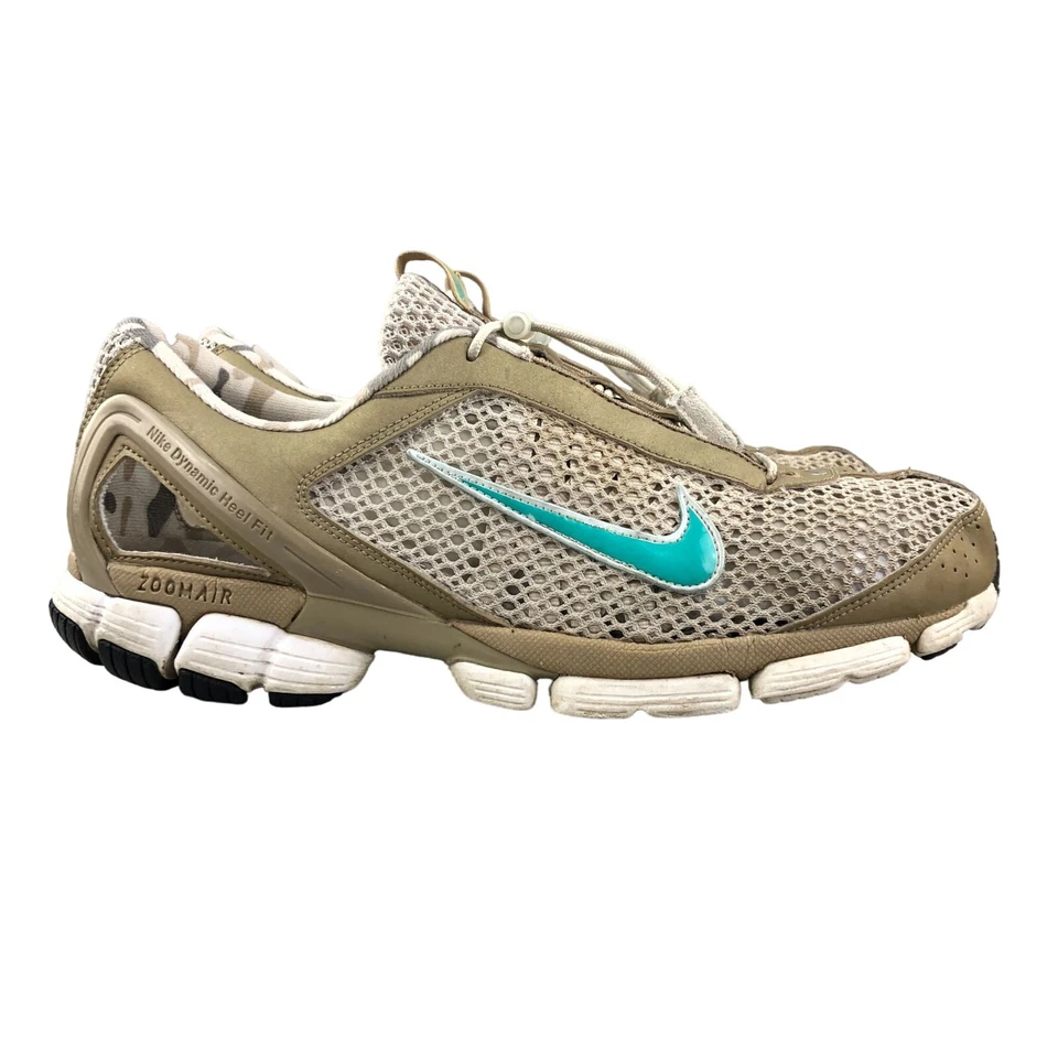 Tenis Nike para mujer talla 9 Zoom Air Dynamic tacón marrón malla con cordones 316039-231 Foto 1 de 4