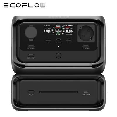 EcoFlow RIVER 3 Max Tragbare Powerstation 140W USB-C 572Wh LiFePO4 Solarspeicher