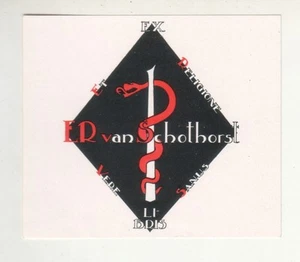 Ex Libris Medicine The Dr.Ed Van Schothorst Ex-Libris Bookplate - Picture 1 of 1