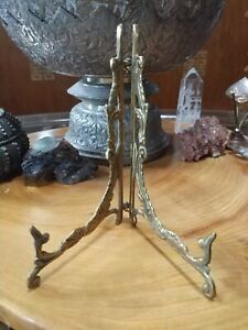 Ornate Brass stand display easel for plate or artwork