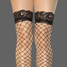 Sexy Lace Top Fence Net Fishnet Thigh Hi Stockings Black White Red - 3 For 10.99