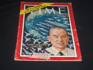 1961 JANUARY 6 TIME MAGAZINE - ADMIRAL HARRY FELT, PACIFIC COMMANDER - T 1778 - Picture 1 of 2