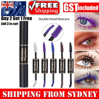 Dual Side 4D Silk Fiber Eyelash Mascara Waterproof Eyelash Fluffy Volume Mascara - image 1 of 4