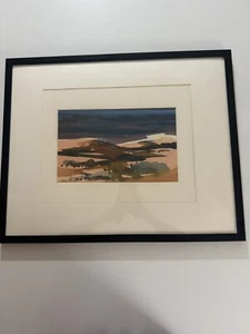 James Schnirel Watercolor Of Utah Canyon lands Original Painting In Modest Frame - Picture 1 of 7