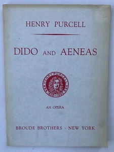 Noten . Purcell. Dido and Aeneas.   Klavierauszug mit englischem Text. - Bild 1 von 1