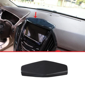 Carbon Fiber Center Console Navigation Upper Panel For Cadillac SRX 2010-2016 - Picture 1 of 12