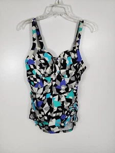 Upstream Size 12 Tankini Top ONLY Multi Colored Swimsuit Womens - Picture 1 of 8