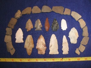 Arkansas Tennessee Prehistoric Indian Arrowheads & Pottery **FREE SHIPPING** AP2 - Picture 1 of 6