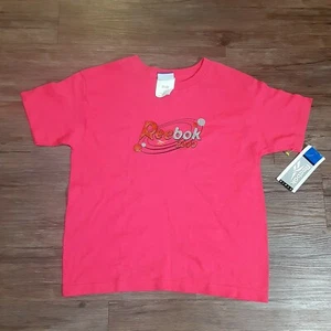 Vintage Reebok 2000 Women's Graphic T Shirt Sz M Pink Y2K - Picture 1 of 7