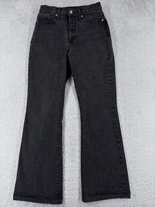 Banana Republic Pants Womens 6 Black Denim Jeans Curvy Slim Flare Mid Rise 26x29 - Picture 1 of 15