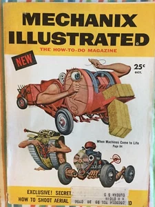 Cubierta vintage, ilustrada MECHANIX, octubre de 1954: When Machines Come to Life - Imagen 1 de 12