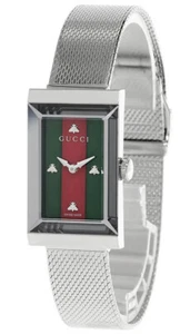 RELOJ PULSERA GUCCI G-FRAME 21MMX34MM VERDE/ROJO ESFERA FREGONA MALLA YA147401 - Imagen 1 de 4