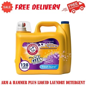 ARM & HAMMER Plus OxiClean Odor Blasters Liquid Laundry Detergent, Fresh Burst - Picture 1 of 8