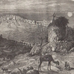 Vue générale de Bethléem du côté du sud-ouest - Gravure de presse 1881 - Picture 1 of 2