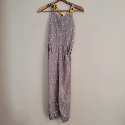 435 by Matilda Jane Clothing Grey Romper Yellow Floral Lining Size Youth 10 - Image 1 of 4