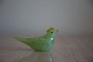 Green glass bird figurine (5) - Picture 1 of 4