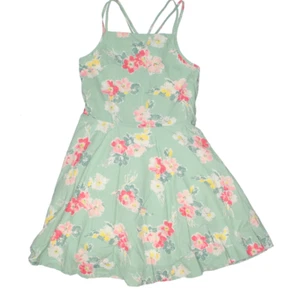 Polo by Ralph Lauren Kleid neuwertig grün Blumenmuster Mini Spagetti Riemen Größe 12 - Bild 1 von 2