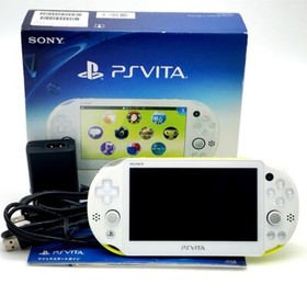 SONY PS Vita PCH-2000 Slim Lime Green White Wi-Fi FW:3.74 w/ Charger, Box "Mint"