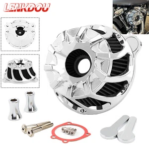 Chrome Air Cleaner Intake Filter For Harley Touring Road King FLHX Street Glide - Picture 1 of 11