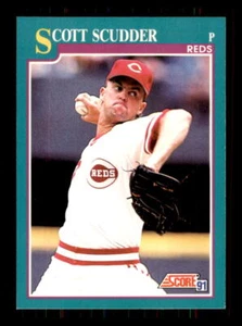 1991 Baseball Score Scott Scudder Cincinnati Reds #642 - Picture 1 of 2