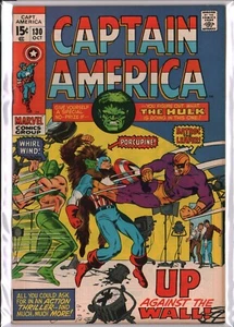 CAPTAIN AMERICA #130 Porcupine Whirlwind HULK (1970) Marvel Comics VF- (7.5) - Picture 1 of 1