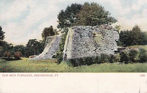 Alte Postkarte alte Eisenöfen Bennington Vermont 1907 unbesendet UDB - Bild 1 von 4