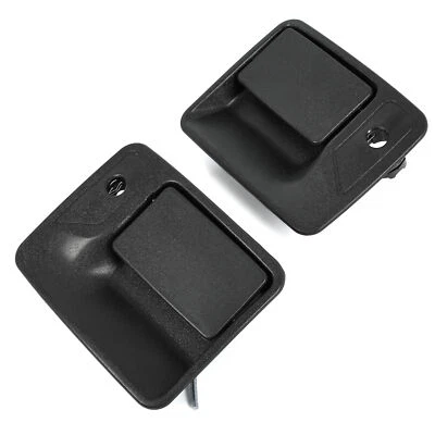 Door Handle Set For 1999-2016 Ford F-250 Super Duty Front Outer 2Pc Text Black Foto 1 de 4