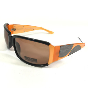 Coco Song Sunglasses LOVE PROMISE Col.1 Black Orange Square Frames Orange Lenses
