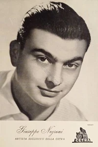 Cartoncino Fotografico Cetra - Cantante italiano Giuseppe Negroni - Anni '50 - Picture 1 of 1