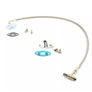 27.5" Uni Oil Feed Line w/ 10AN Return For Holset's Cummins' HX35 HX40 HX50 HX55 - Picture 1 of 5