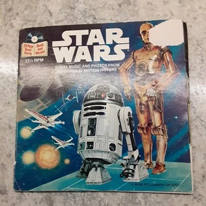Libro y registro vintage de 24 páginas de Star Wars 1979 de lectura - Imagen 1 de 7