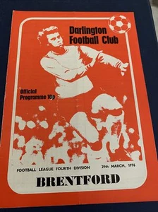 1976 Darlington V Brentford Soccer/football Program - Picture 1 of 3