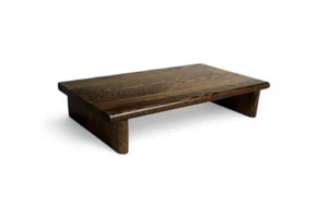 18" CIDS Monitor Stand Oak 1" Dark Walnut 18 x 11.25 x 4.88 TV Shelf Riser NEW - Picture 1 of 9