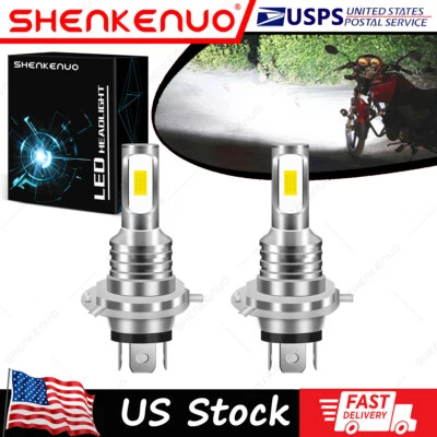 Para Yamaha FZ1 FZ6R FZ07 FZ8 FZ09 2X 9003 H4 LED Faros Bombilla 6000K Blanco YTB Foto 1 de 4